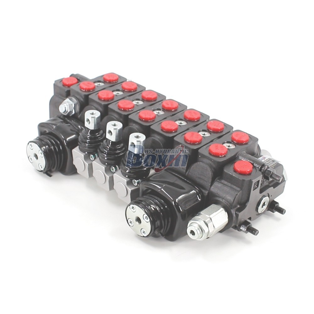 SD6 Sectional Valve 7 Spool Configuration with Manual and Joystick Levers main image